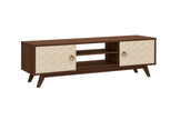 Echo AV Unit (Cream, Solidwood) - TV Console with Storage