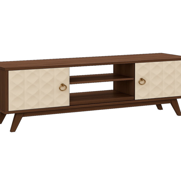 Echo AV Unit (Cream, Solidwood) - TV Console with Storage