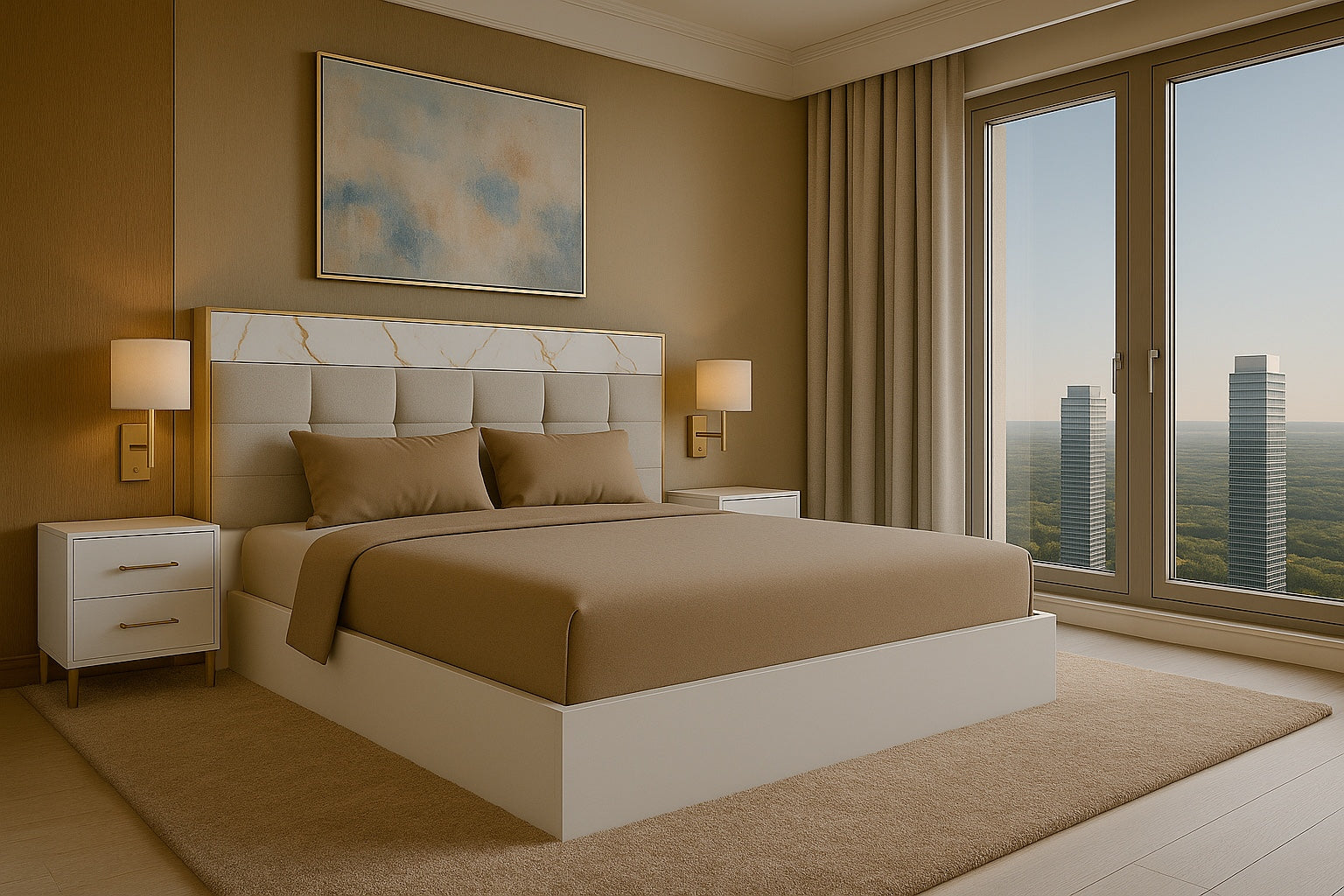 Luxe Upholstered King Bed 