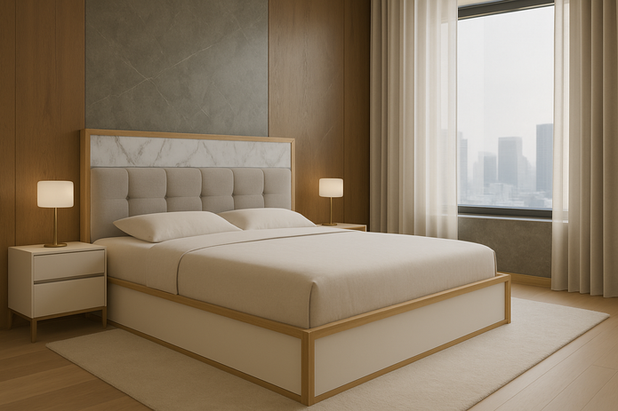 Premium Fabric Finish – Celeste Upholstered Bed