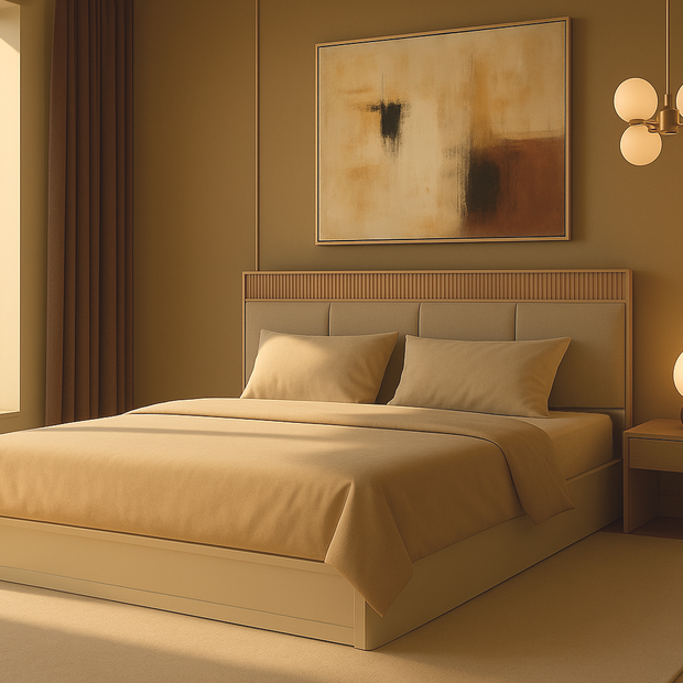 Volare Box Storage Bed – Open View with Fabric Finish