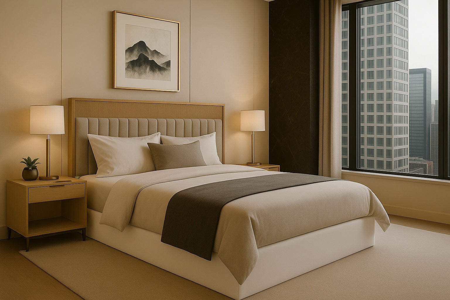 Modern Fabric Bed Design by DF2H