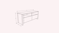 Zouk Wooden TV Unit – Wenge Finish with Open Shelf & Cabinet