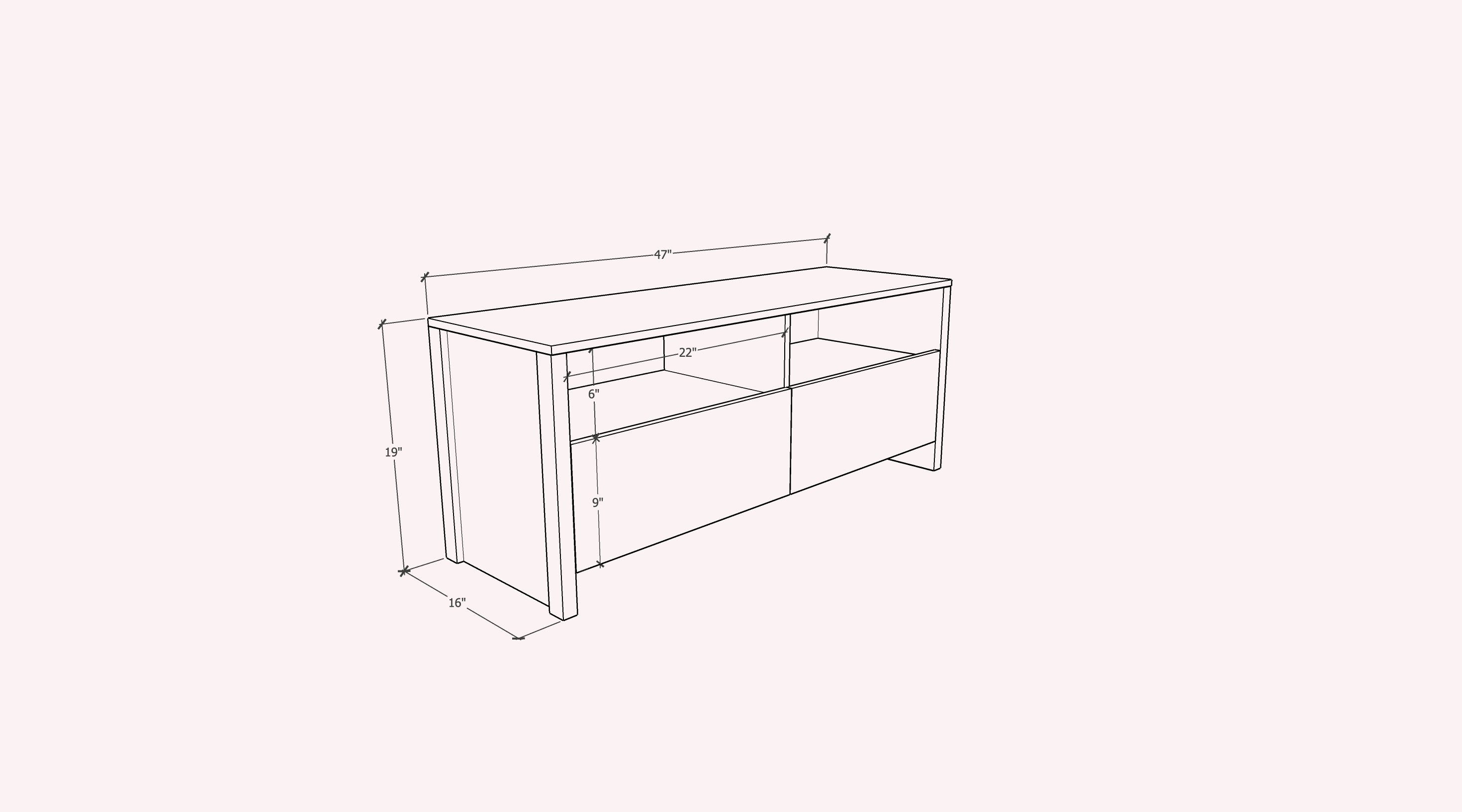 Zouk Wooden TV Unit – Wenge Finish with Open Shelf & Cabinet