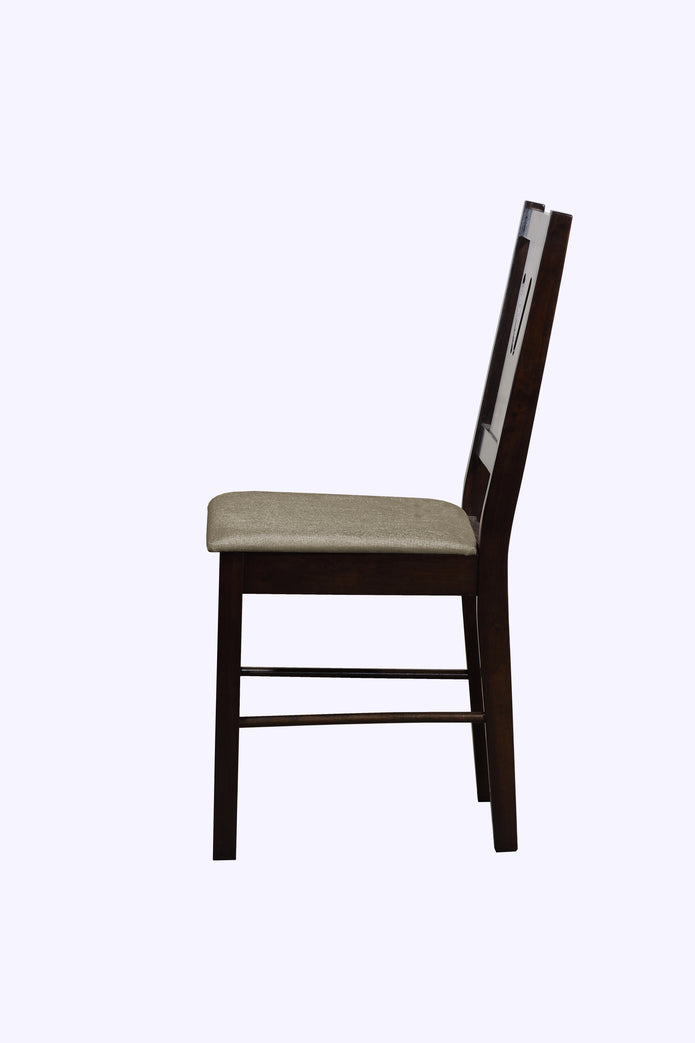 Thetis 4-Seater Wooden Dining Table Set with Solid Wood Chairs