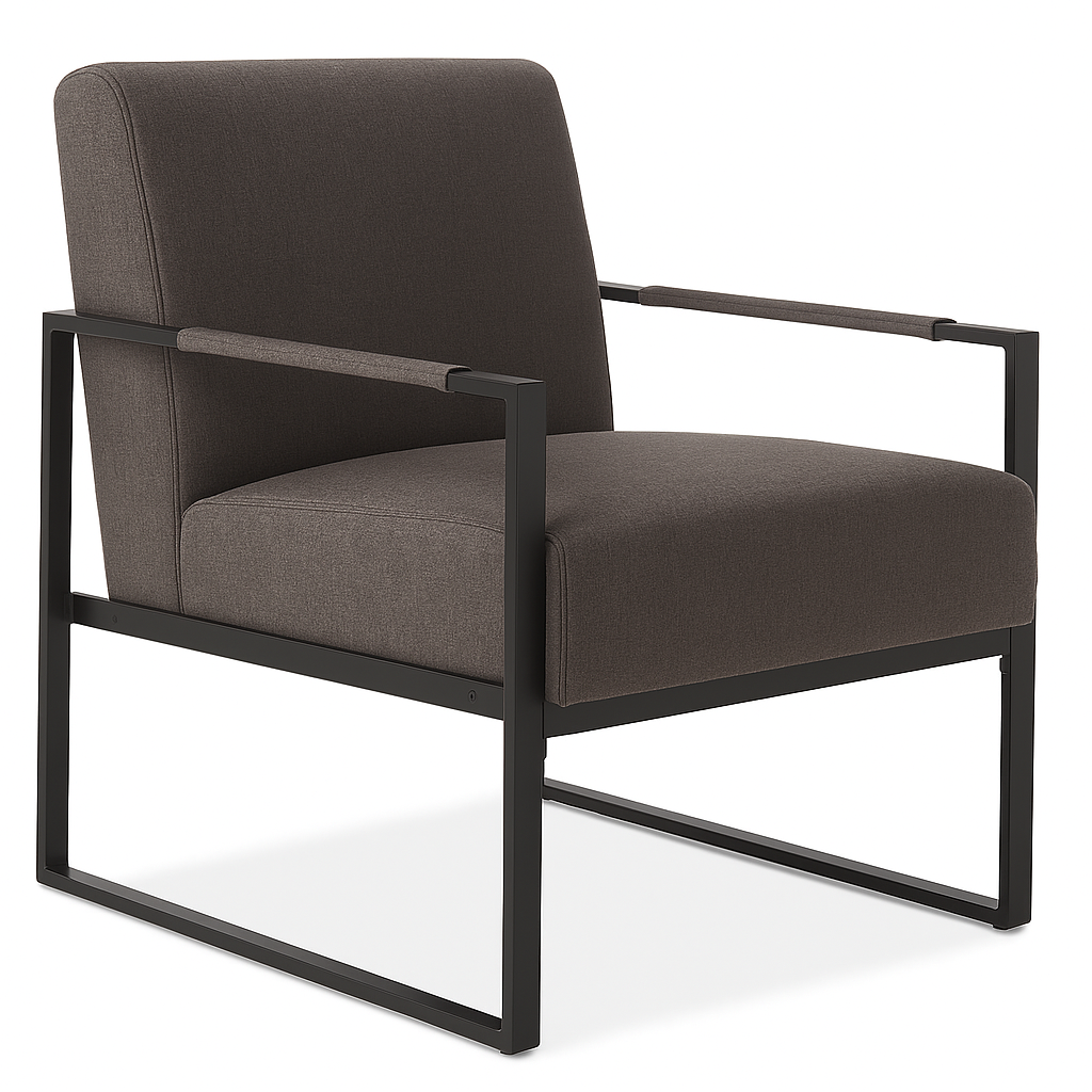 Rue Armchair - Grey | Modern Lounge Chair with Sculpted Comfort
