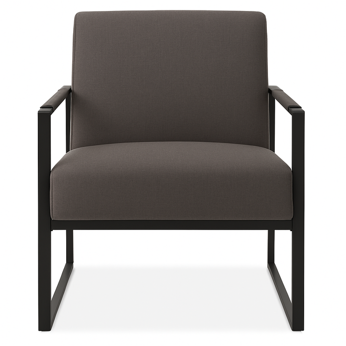 Rue Armchair - Grey | Modern Lounge Chair with Sculpted Comfort