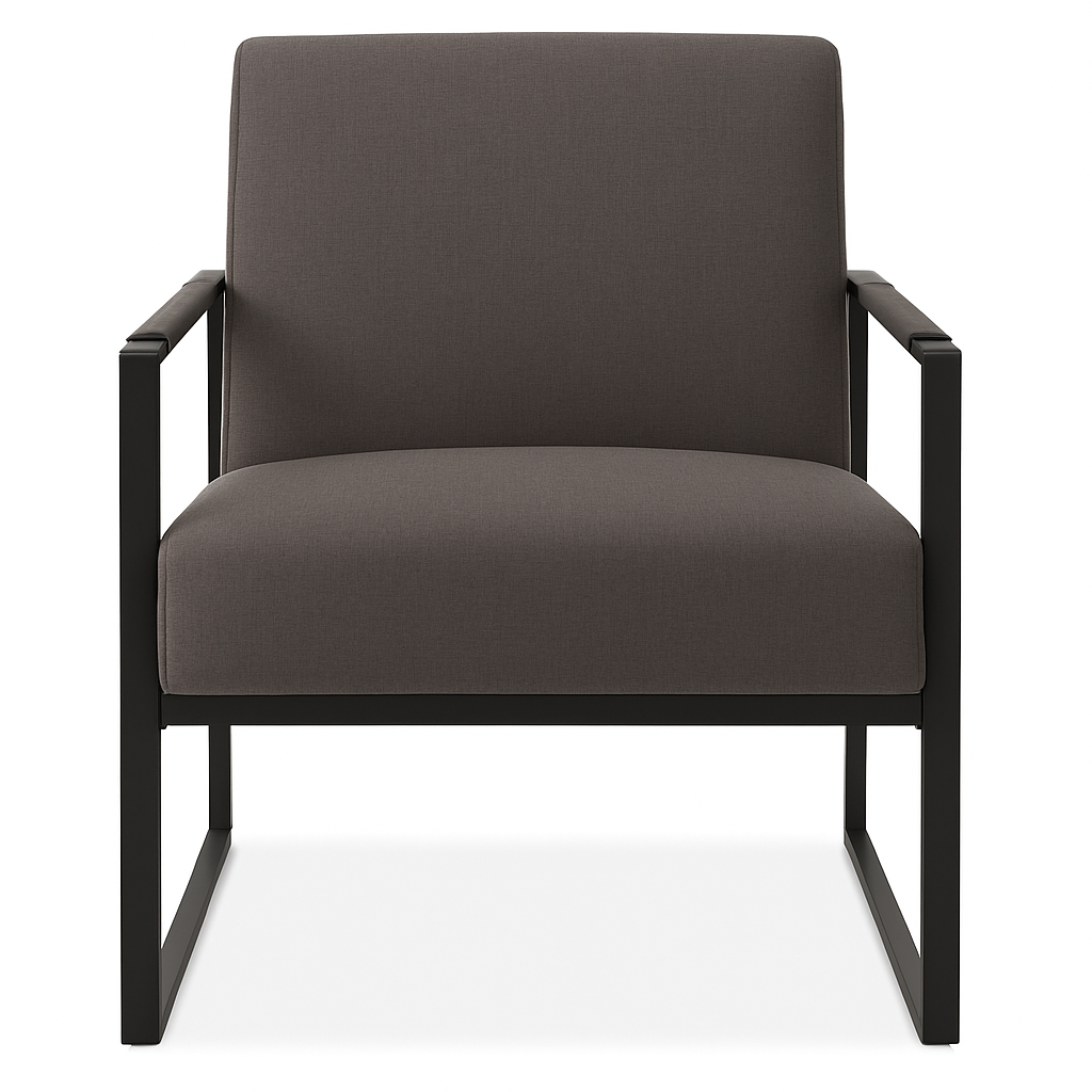 Rue Armchair - Grey | Modern Lounge Chair with Sculpted Comfort