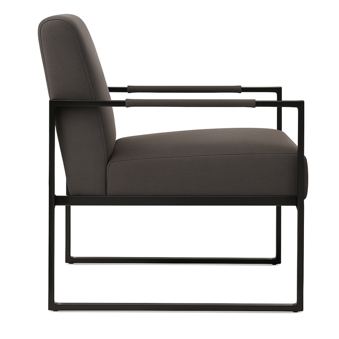 Rue Armchair - Grey | Modern Lounge Chair with Sculpted Comfort