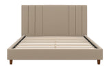 Harbor Upholstery Bed - Beige | Modern Tufted Headboard Bed