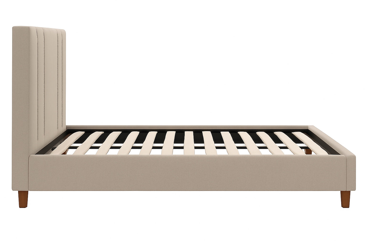 Harbor Upholstery Bed - Beige | Modern Tufted Headboard Bed
