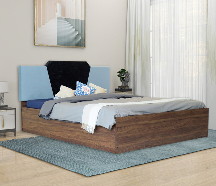 Nadi Queen Bed – Leatherette Upholstered Bed with Box Storage – DF2H