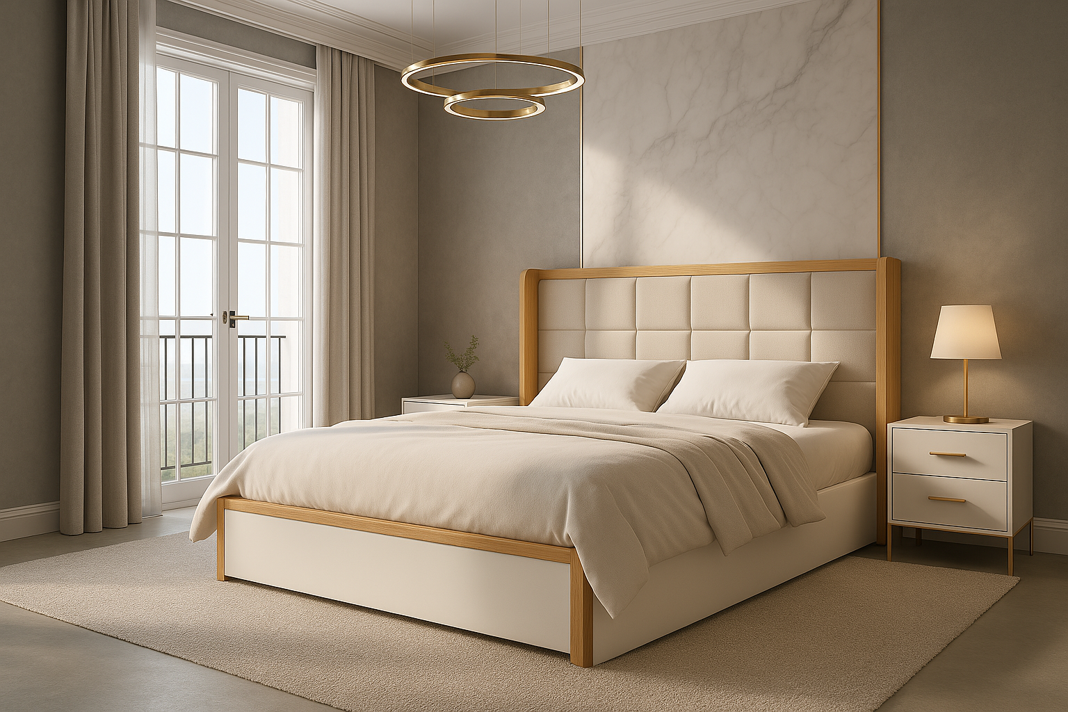 Premium Fabric Finish – Petra Bed