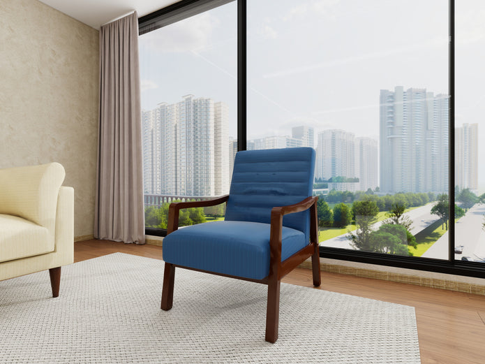 كرسي بذراعين بإطار - كرسي قماشي عصري (رمادي)