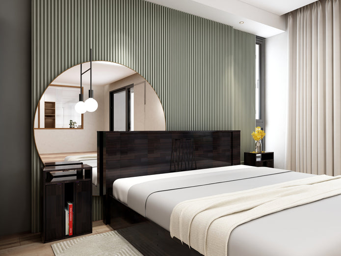 Ren Classic Bedroom Set – Queen, 2-Door Wardrobe & Side Table