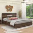 Salmacis Queen Bed in Walnut Finish with Box Storage – DF2H
