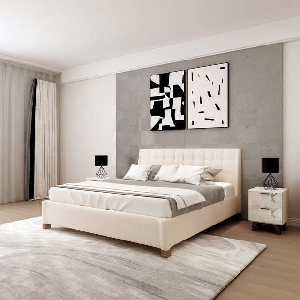 ملاذ سكاي لاين - مجموعة أثاث منزلي من 9 قطع (رمادي وجوز)