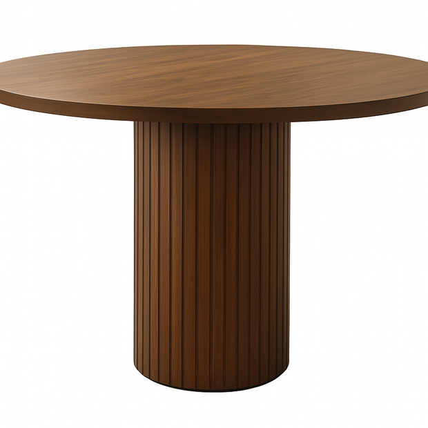 Orla Dining Table - Solid Wood in Rich Walnut Finish (4-6 Seater)