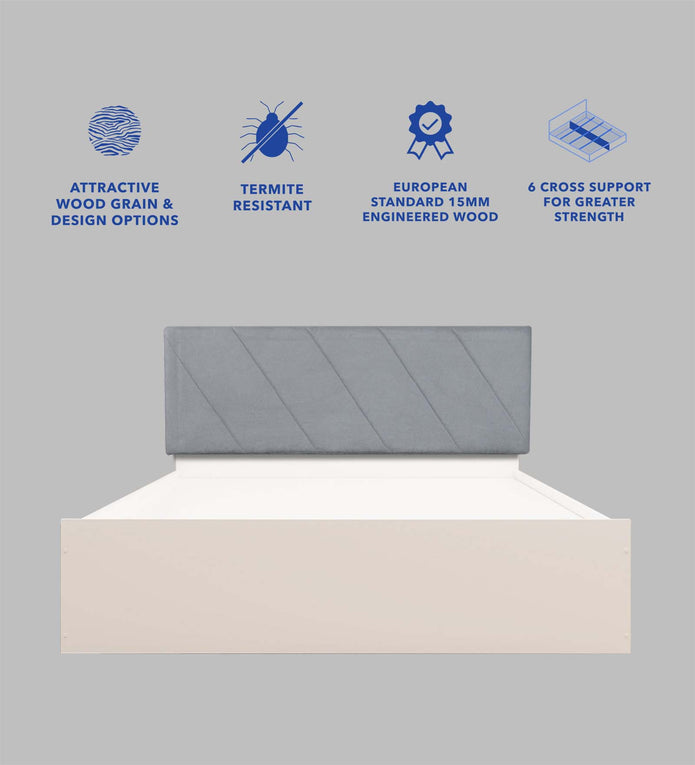 Sutra Queen Bed – Leatherette Upholstery with Box Storage