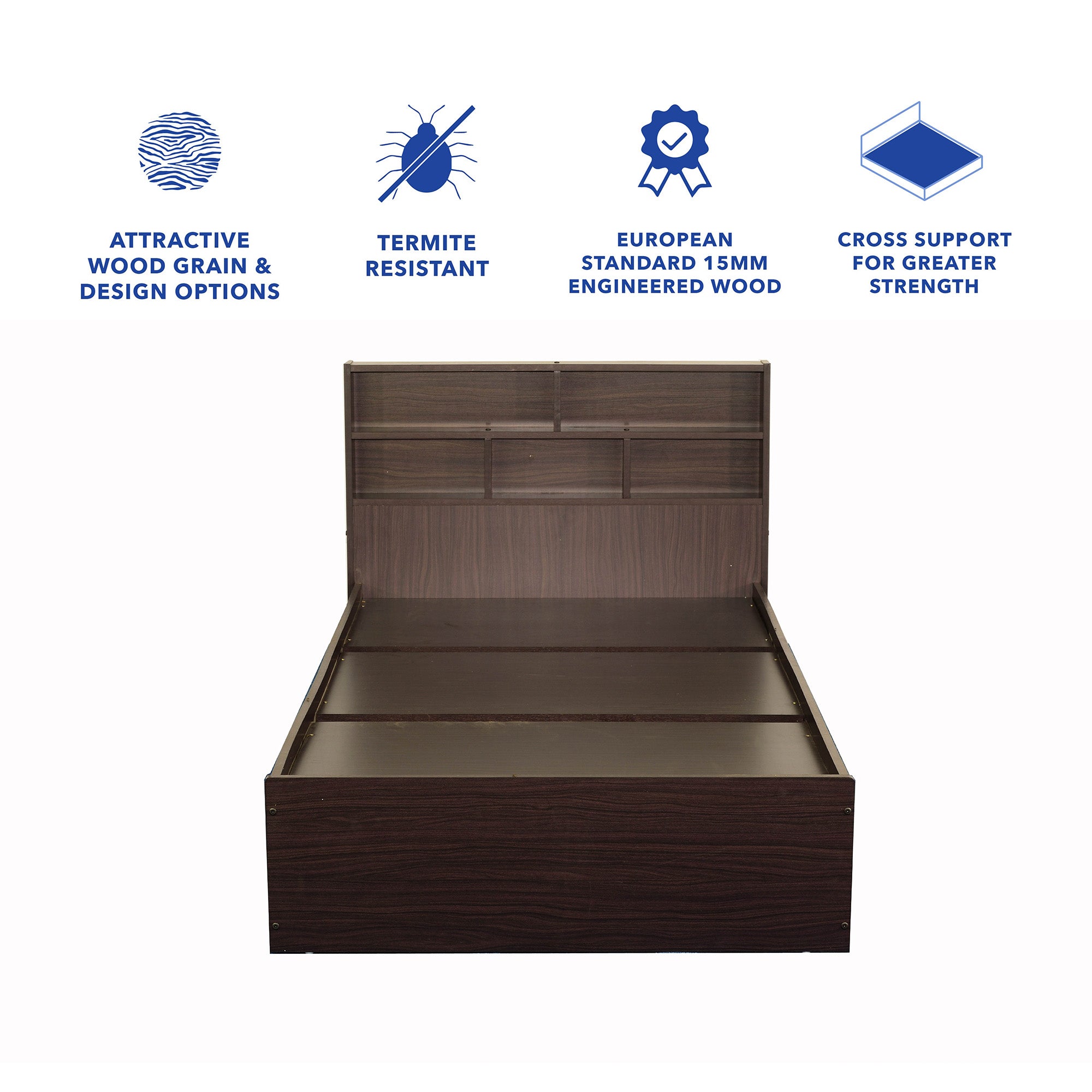 سرير ياماكو كوين بلون الجوز