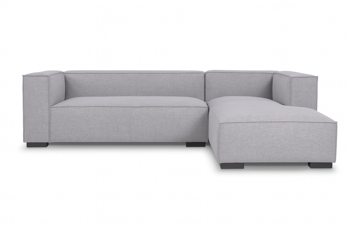 Palms 3-Seater Sofa - Modern Fabric Lounger (Grey)