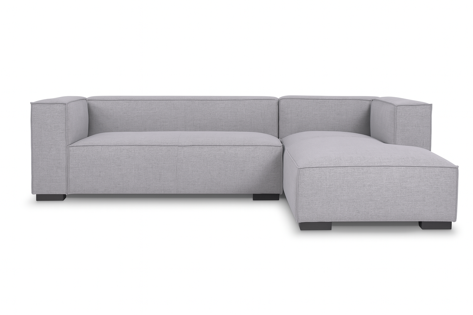 Palms 3-Seater Sofa - Modern Fabric Lounger (Grey)