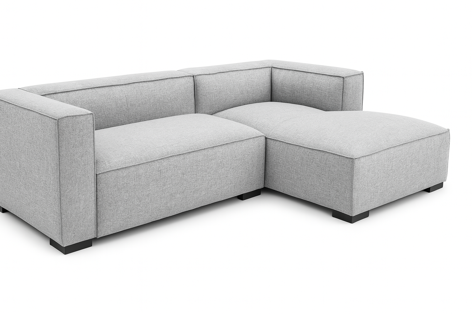 Palms 3-Seater Sofa - Modern Fabric Lounger (Grey)