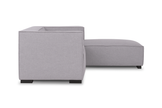 Palms 3-Seater Sofa - Modern Fabric Lounger (Grey)