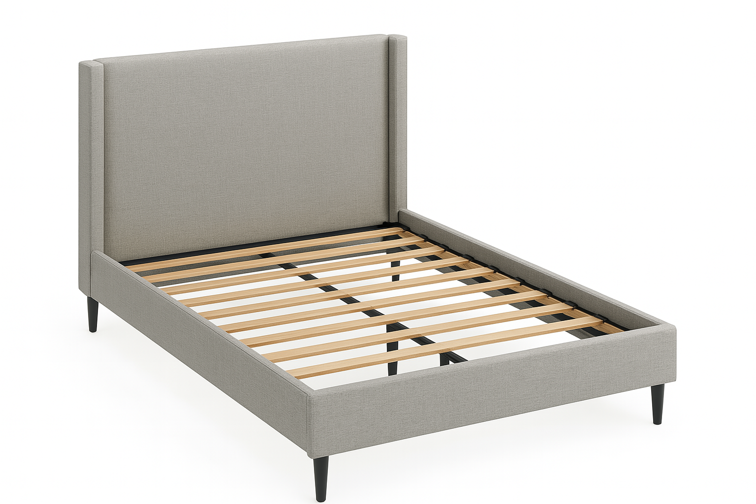 Cityscape Upholstered Bed (Grey) - King & Queen