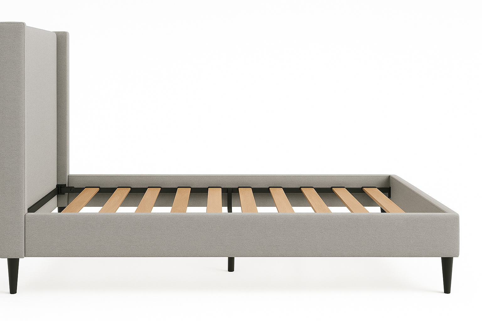 Cityscape Upholstered Bed (Grey) - King & Queen