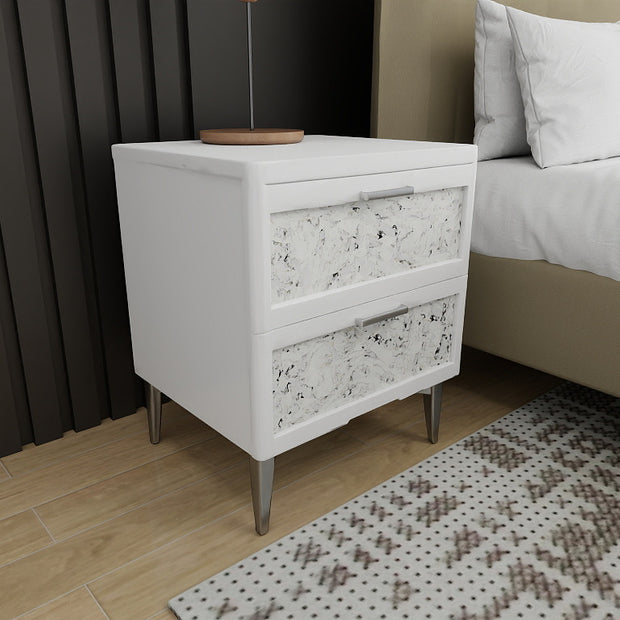 Santorini Nightstand – White | Modern Bedside Table with Storage