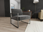Rue Armchair - Grey | Modern Lounge Chair with Sculpted Comfort