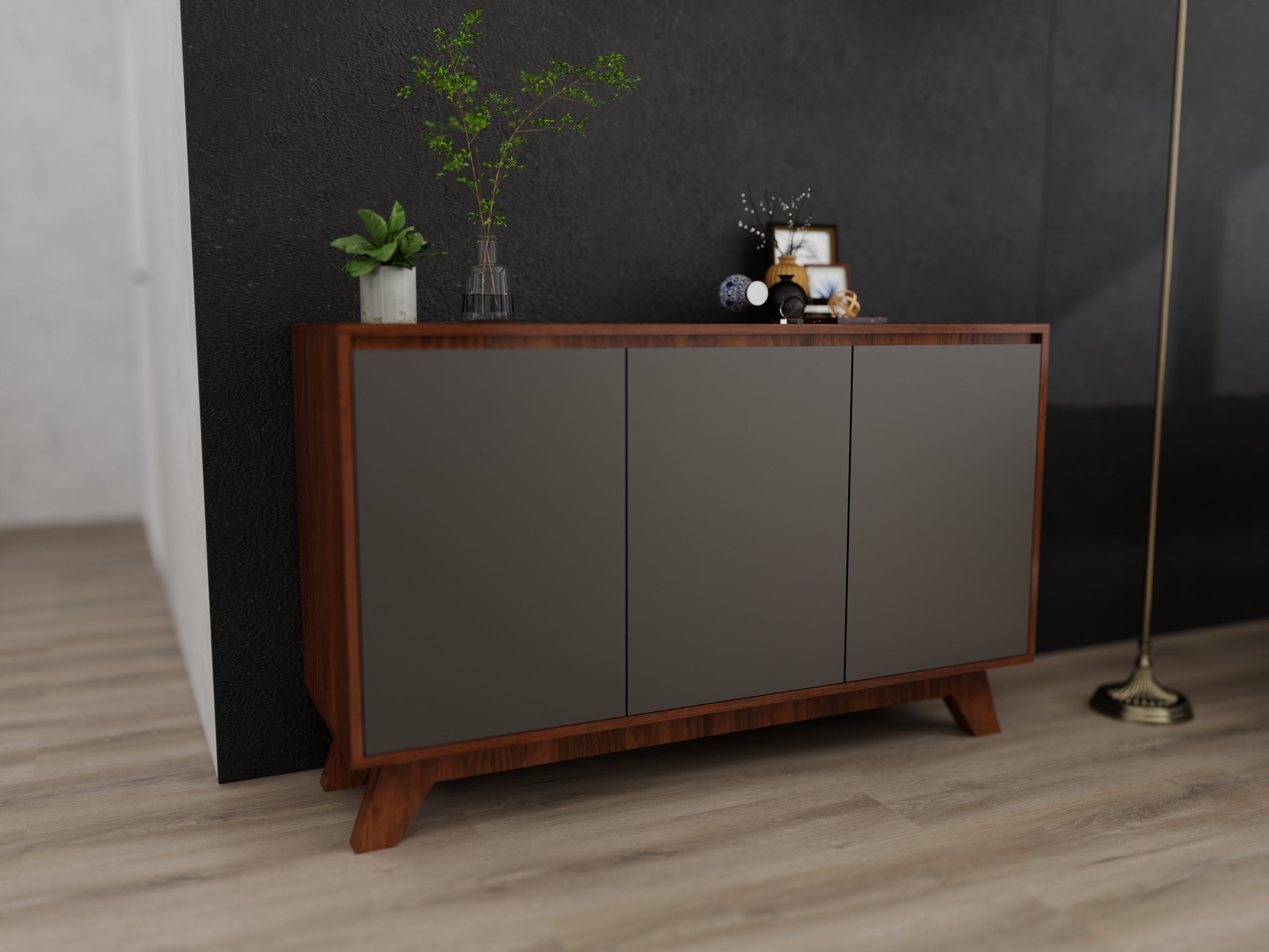 خزانة جانبية بوفيه - خزانة تخزين حديثة لتناول الطعام والمعيشة