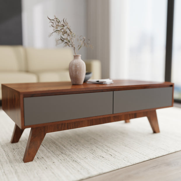 طاولة قهوة بوفيه - طاولة مركزية عصرية مع مساحة تخزين