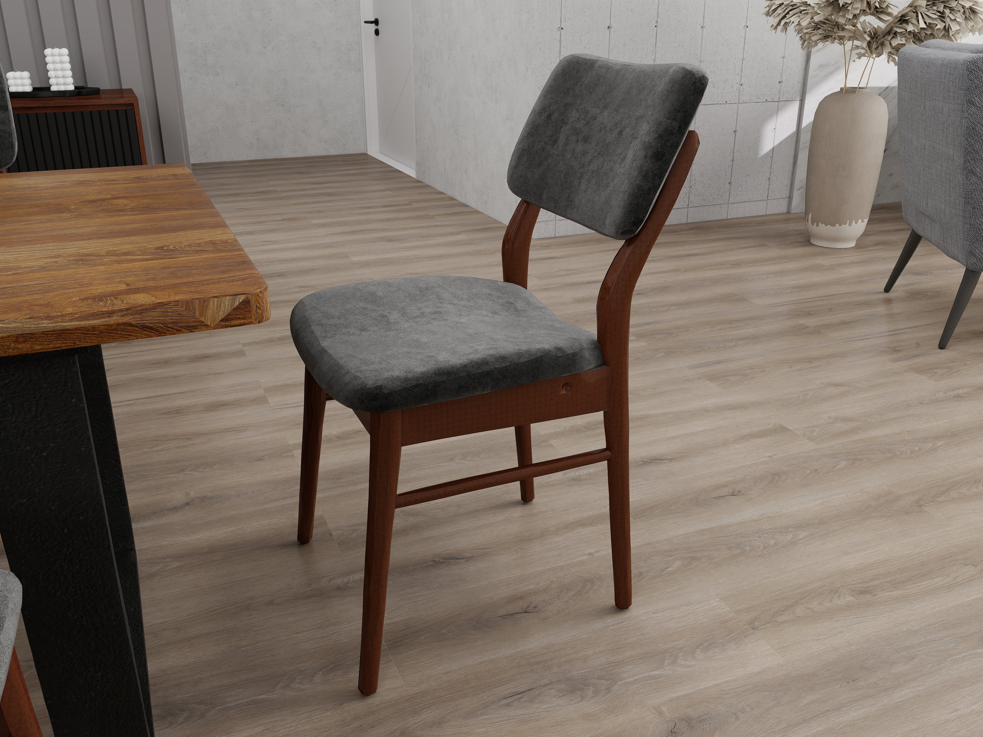 LoomRest Dining Chair - Upholstery (Beige & Grey)