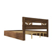 Salmacis Queen Bed – Solid Wood Walnut Finish