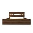 Salmacis Queen Bed – Solid Wood Walnut Finish