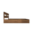 Hestia Queen Bed – Walnut Finish & Solid Wood Accents