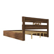 Hestia Queen Bed – Walnut Finish & Solid Wood Accents