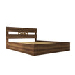 Hestia Queen Bed – Walnut Finish & Solid Wood Accents