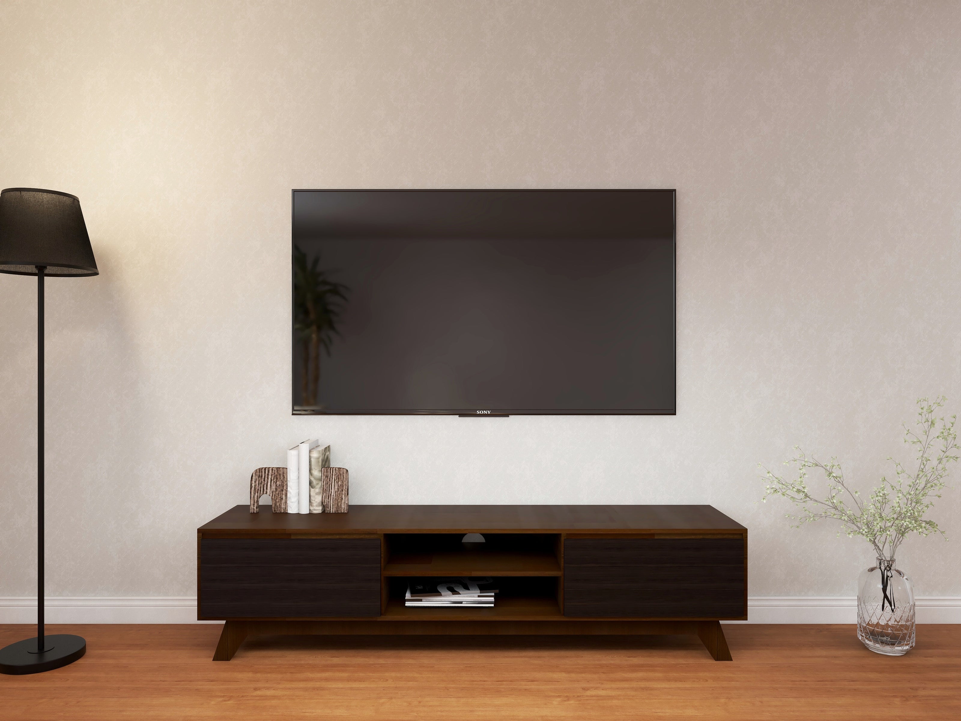 Mellow Edges — 9-Piece Home Furniture Combo (Grey, Off-White & Walnut)