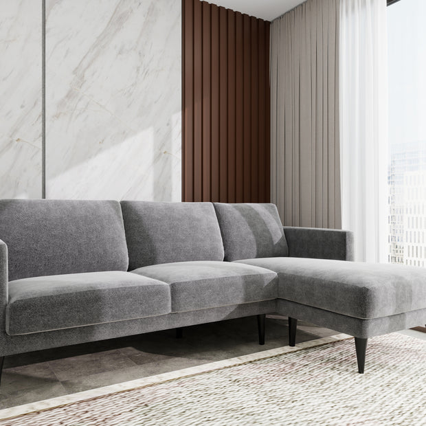 Axis 3-seater sofa Grey styled in modern living room