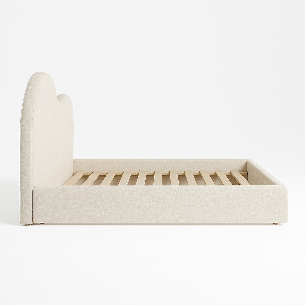 Reverie Frame Upholstered Bed (Beige) - King & Queen