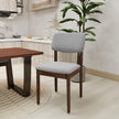 Interval dining chair (Grey) styled at a dining table in a modern room