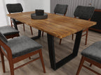 Marais dining table in Light Oak — front view