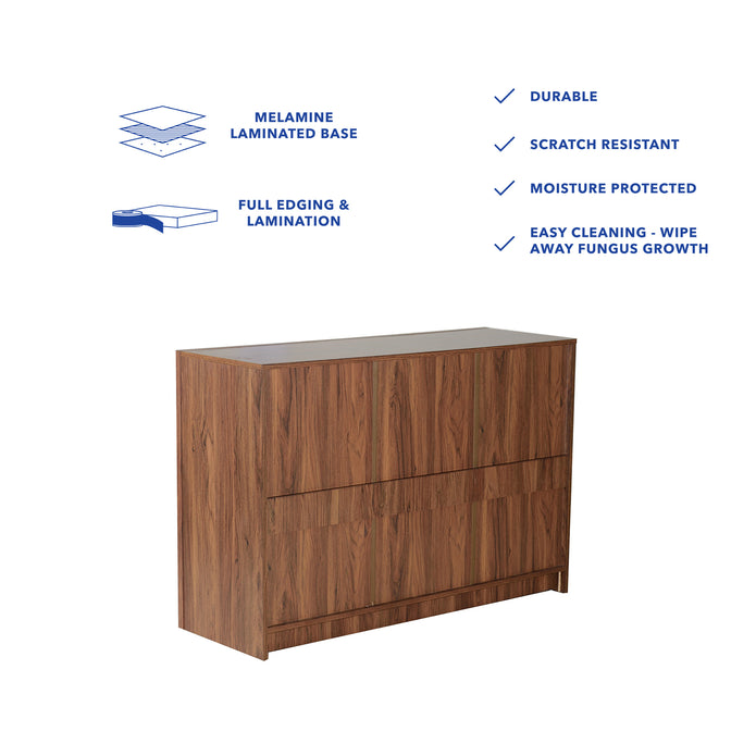 Yuko 8-Drawer Chest – Columbia Walnut Finish Wooden Storage Unit
