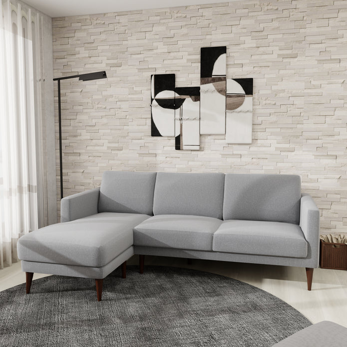 Metro 3-seater sofa (Grey) styled in modern living room