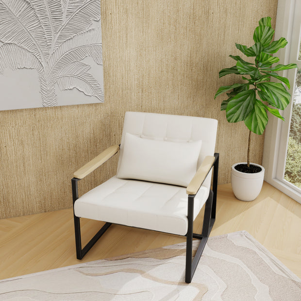 Miro armchair (Beige) styled in modern living room