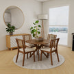 Dining table with four upholstered chairs — Sculpted Allure dining set