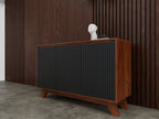 Modern walnut black sideboard cabinet for dining room